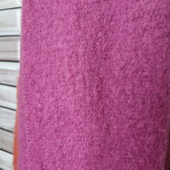 New Laundry by Design Women's Scarf Pink Rust Fringe Neck Warmer Accesories‎ - Picture 6 of 12